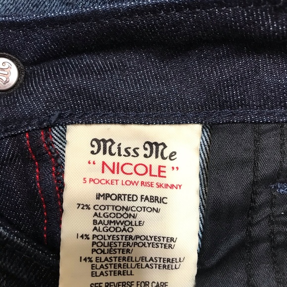 Miss me Nicole size 28 skinny blue women - Picture 5 of 7